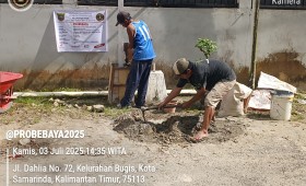 Pemasangan Lampu Jalan di RT 03 Kelurahan Bugis melalui Program Probebaya